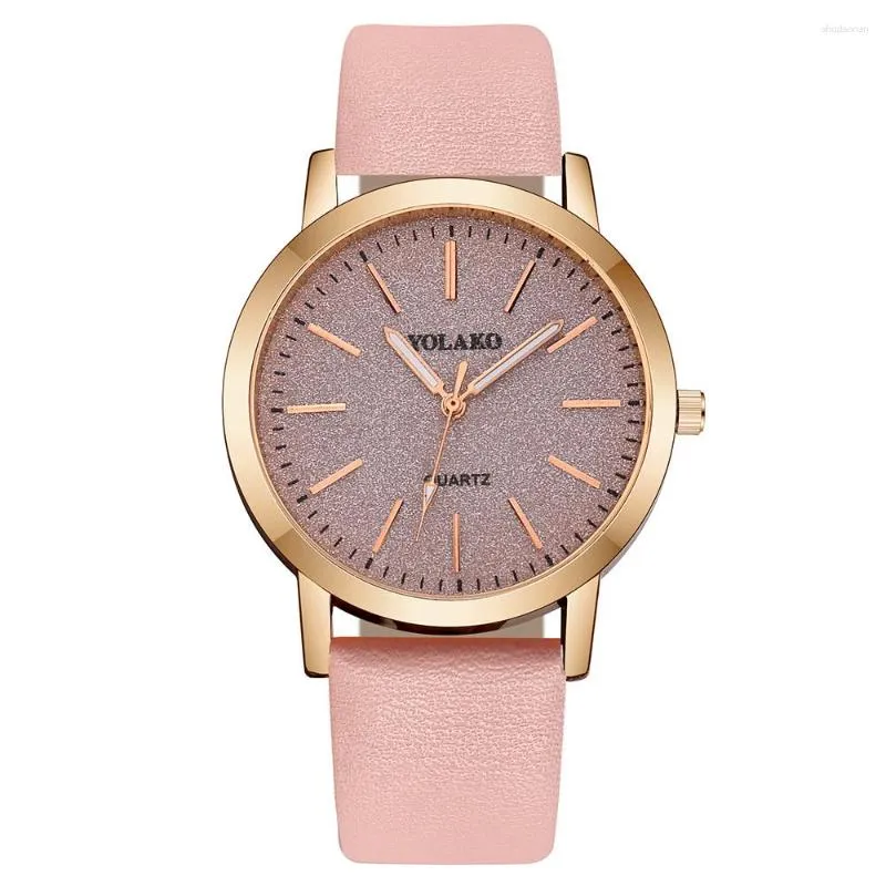 Armbandsur Top Brand Women's Casual Quartz Leather Band Sky Watch Analog Wrist Wristwatch Ladies Armband Luxury Relogio