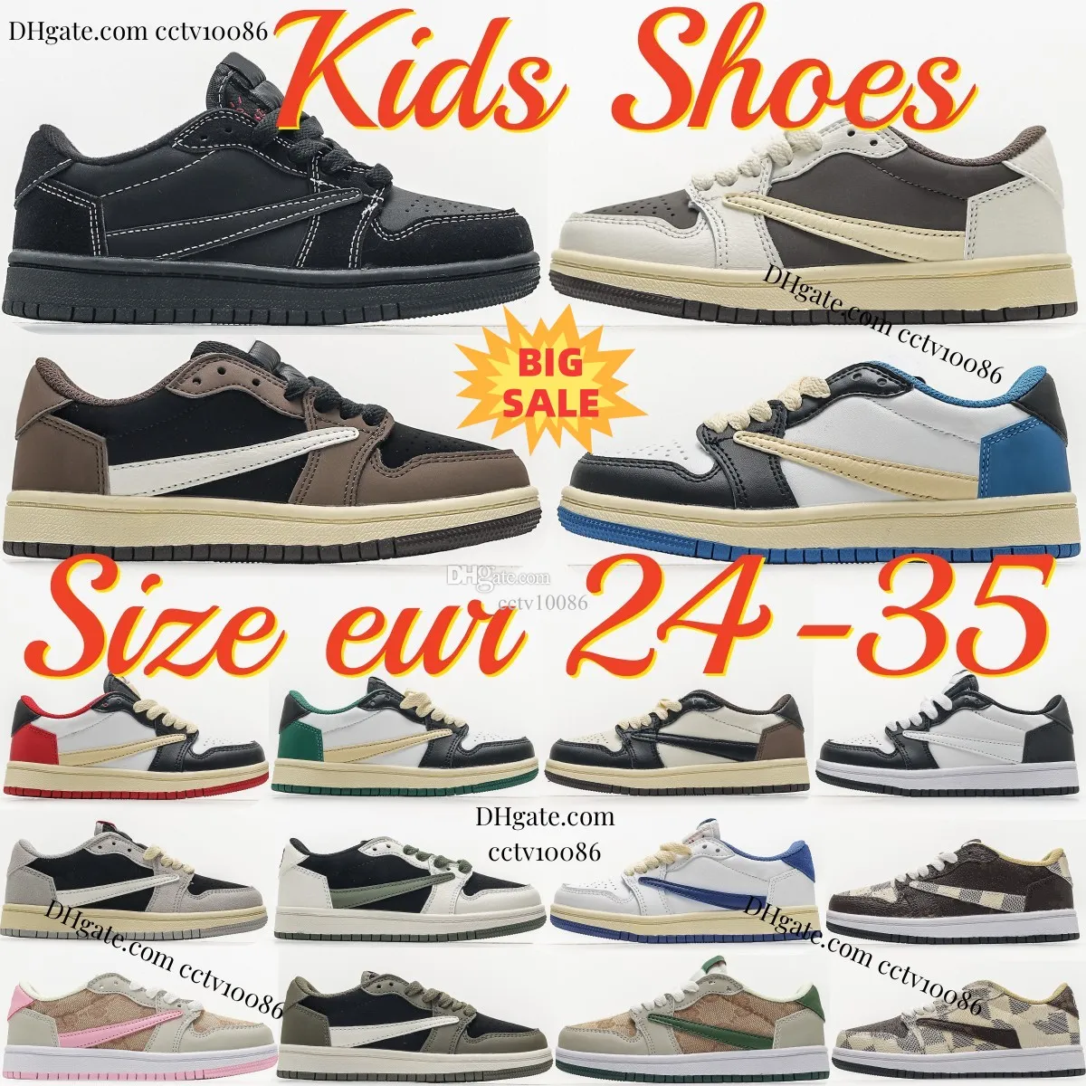 Shoes Kids 1 Designer 1s Low Basketball Sneakers Boys Kid Youth Toddler OG Shoe Girls Baby Children Reverse Mocha Trainers Olive Black Phantom Fragment size EUR 24-35