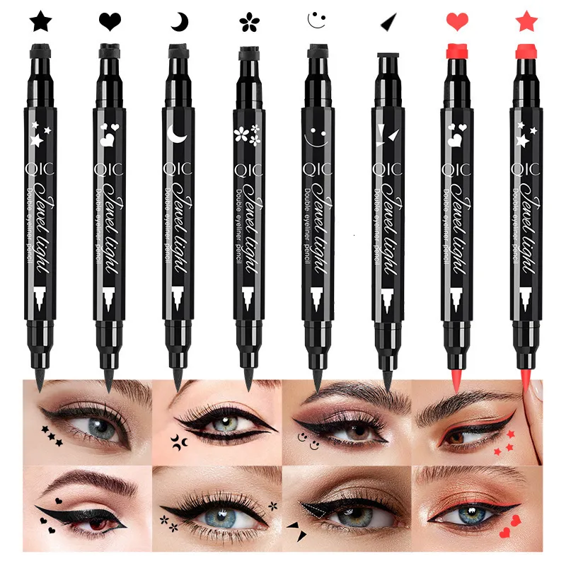 Eye Shadowliner Combination QIC Double Head Eyeliner Tätning Vattentät och svett Proof Liquid Pen 230719