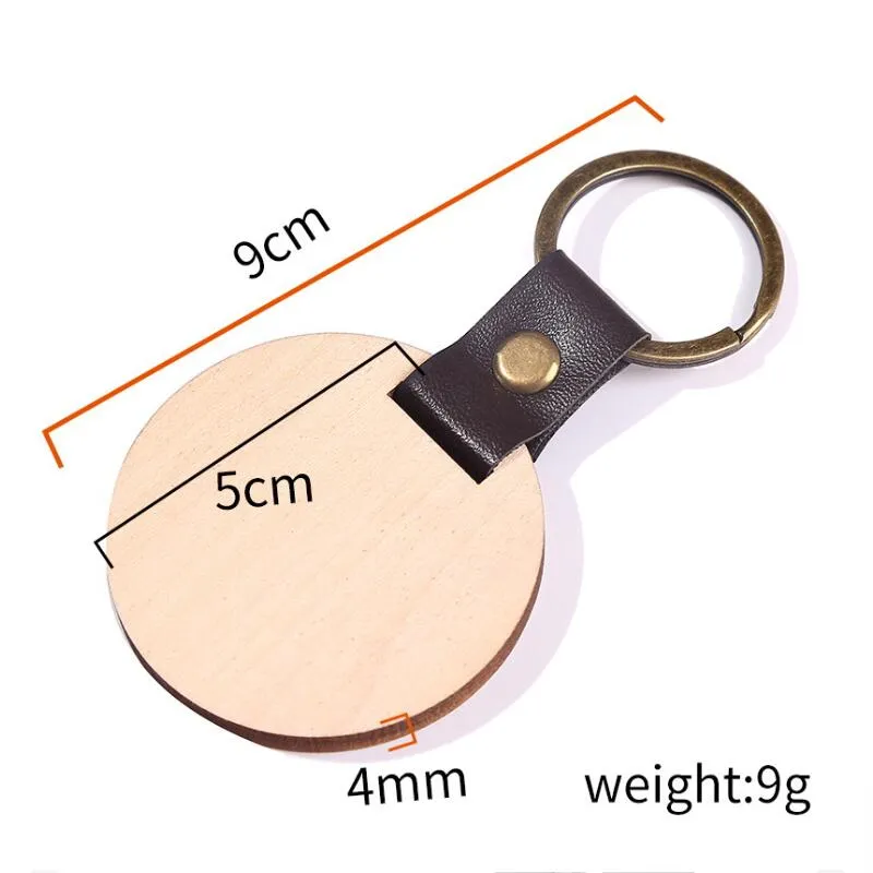 High-quality Leather Beech Keychains Creative DIY Engraved Keychains Men Women Holiday Anniversary Gift