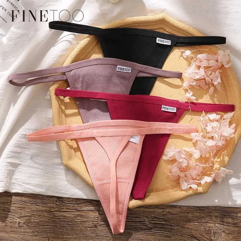 FINETOO /Cotton Thongs Women Sexy G String Panties M XL Girl Underpants Low  Rise T Back Underwear Female Lingerie Panty L230626 From 11,01 €