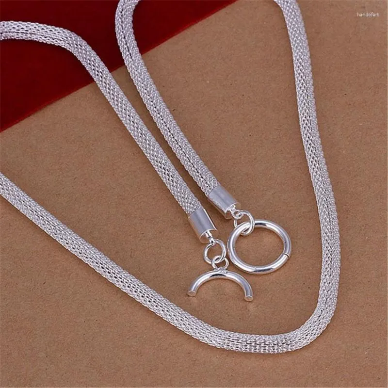 Chains Beautiful Fashion Elegant Silver Color Jewelry Chain Cute Charm Mesh Necklace Women Lady