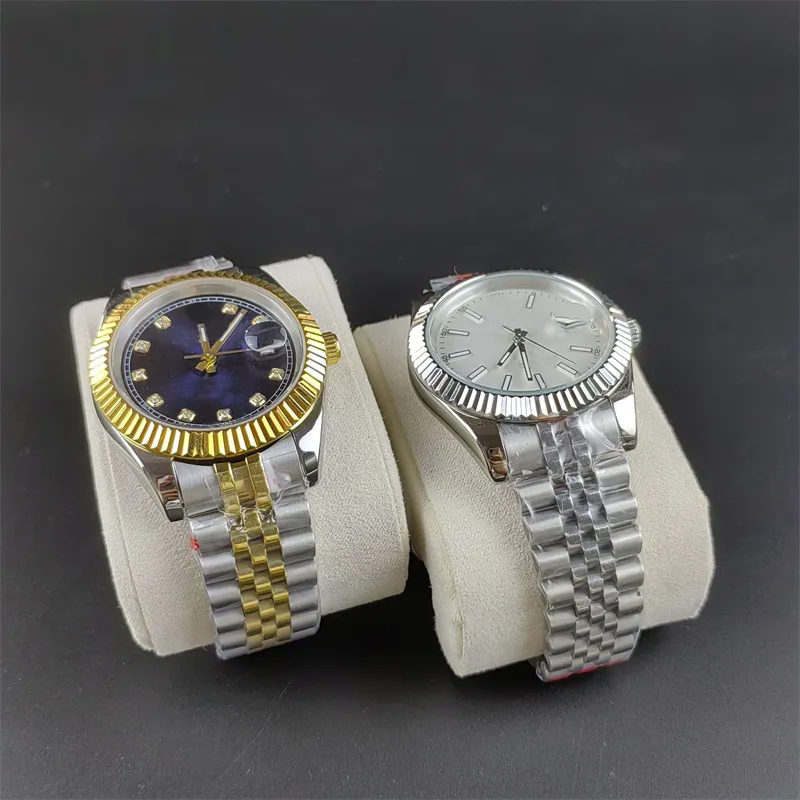 Montres mécaniques plaquées or luxueuses en acier inoxydable couple cadeau commémoratif montre luxe saphir 3285 montre de créateur étanche 116234 SB041 B23