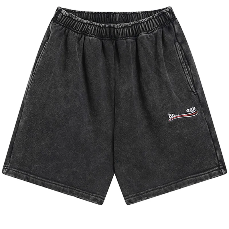 Exklusive, hochwertige, zeitlose, klassische Unisex-Sommershorts für Herren und Damen mit Stickerei