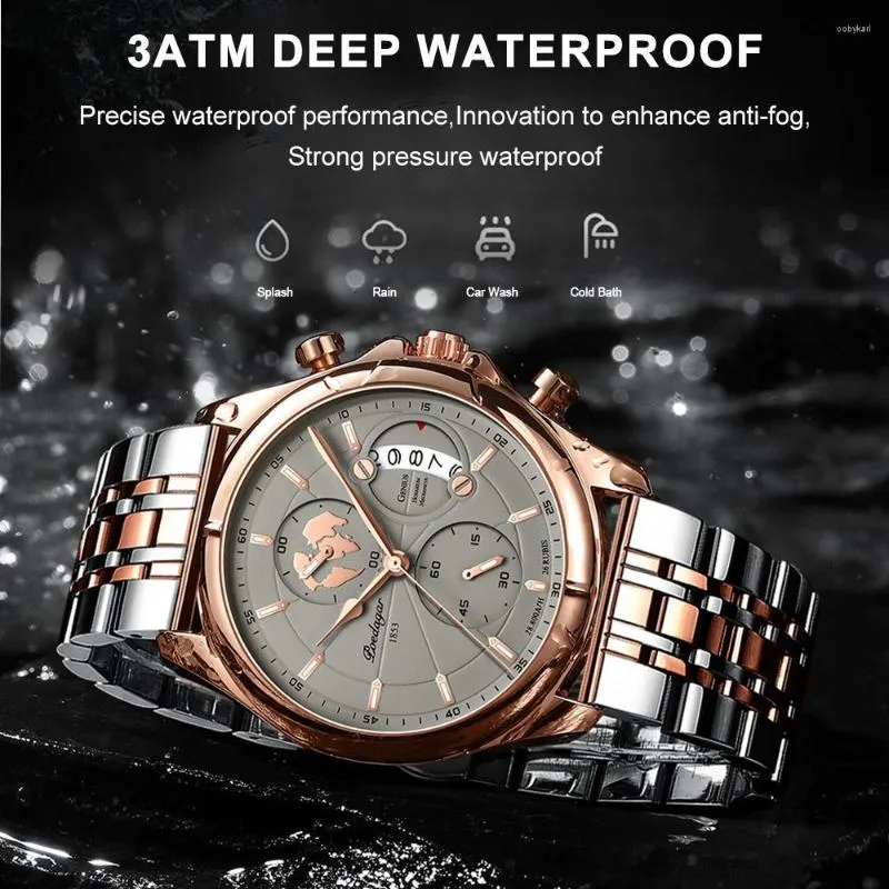 Poedagar 802 Men's Watch 2 POEDAGAR Luxury Men Watch Business Waterproof Date, 56% OFF