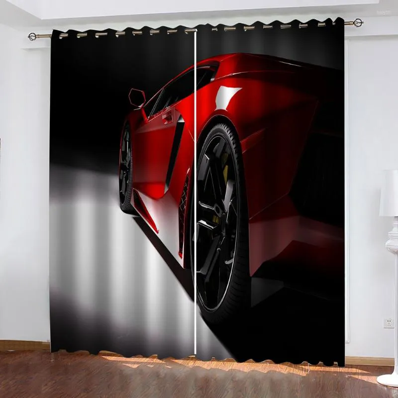 Tenda 3D City Cool Sports Car Truck Pattern Camera da letto per adulti Soggiorno Ombra Abito personalizzato con accessori per ganci