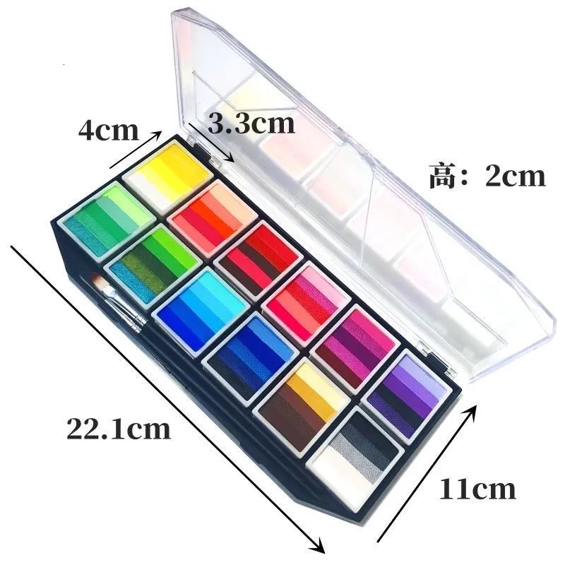 Rainbow Face & Body Paint Kit - 6/10/12 Vibrant Colors, Non-Toxic, Safe ...