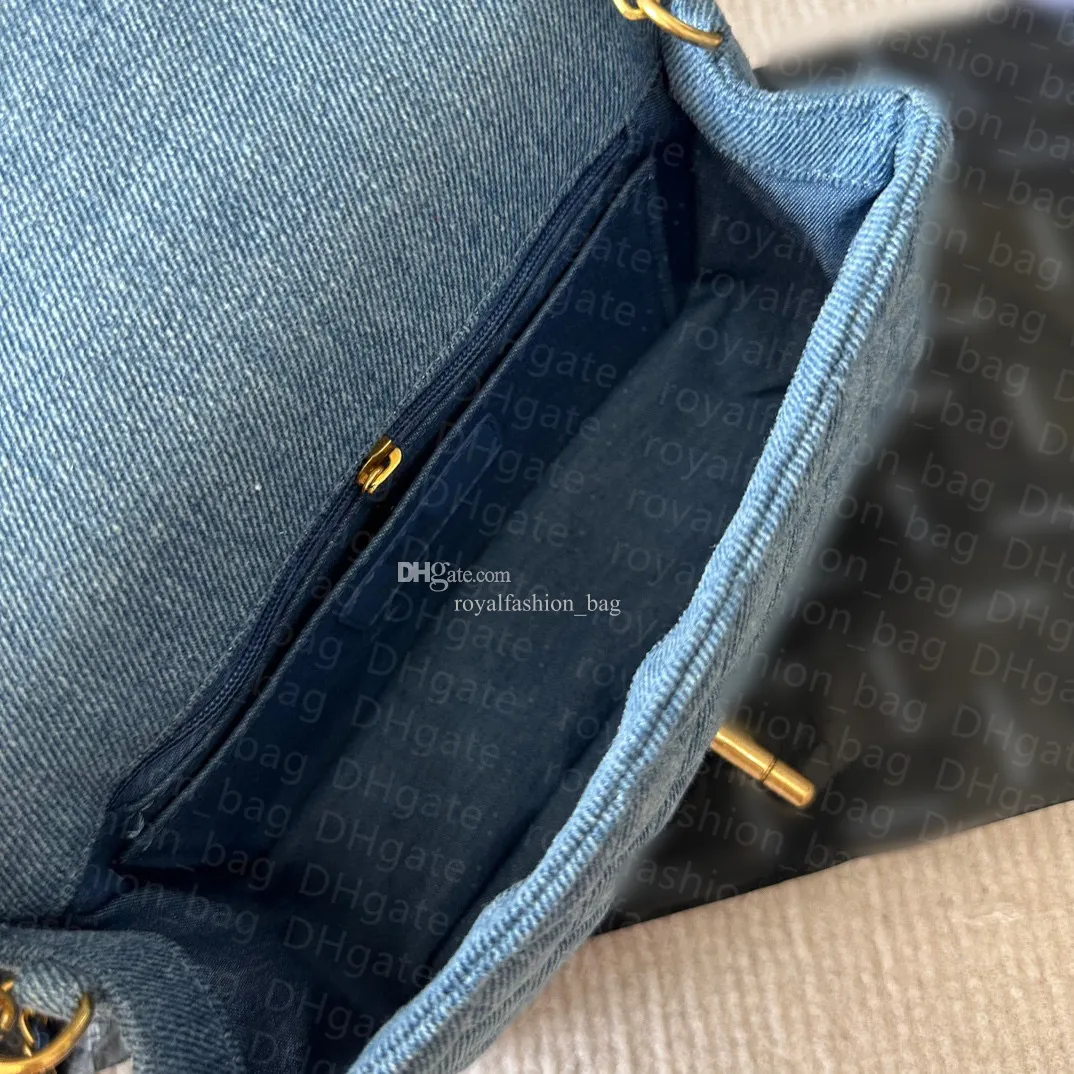 22C WOC Denim Bag Diamond Checkered Mirror Quality 1 1 Women Chain Single Shoulder Bag Gold Ball Adjustable Shoulder Strap Classic Designer Flip Bag From 66 15 DHgate