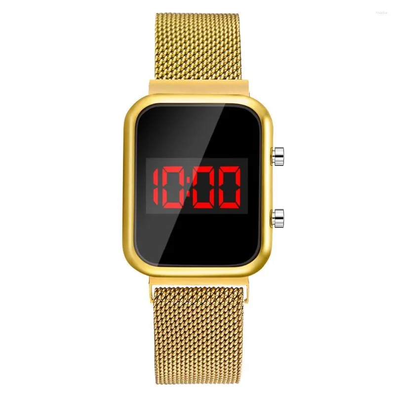 Horloges Luxe Dames Polshorloge Led Digitaal Horloge Ly 2023 Dames Waterdichte Elektronische Klok Cadeau Voor Meisje Relogio