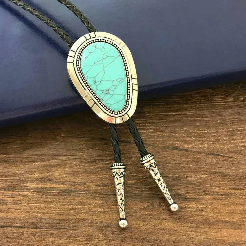 Bolo bağlar Erkekler Bolo Tie Antika desen su damlası çam metal aksesuarları antik desen papyon bayan kolye hkd230719