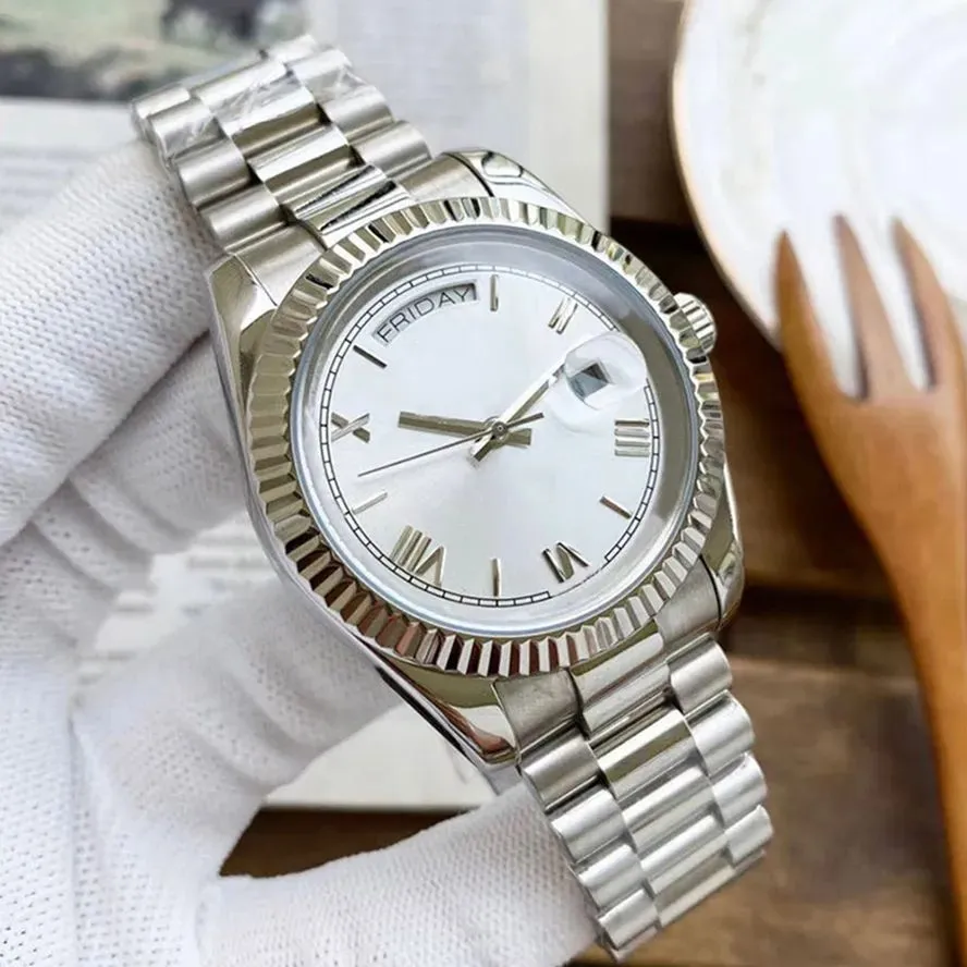Luxury Mens Automatic Mechanical Day Date Watch With Sapphire