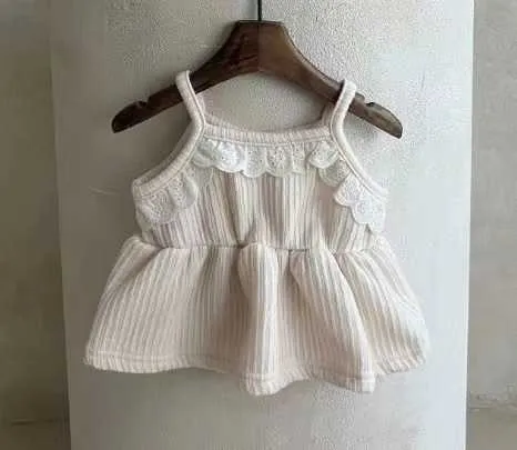 Vestidos de menina infantil garotinha renda traffles deslize vestido r230719