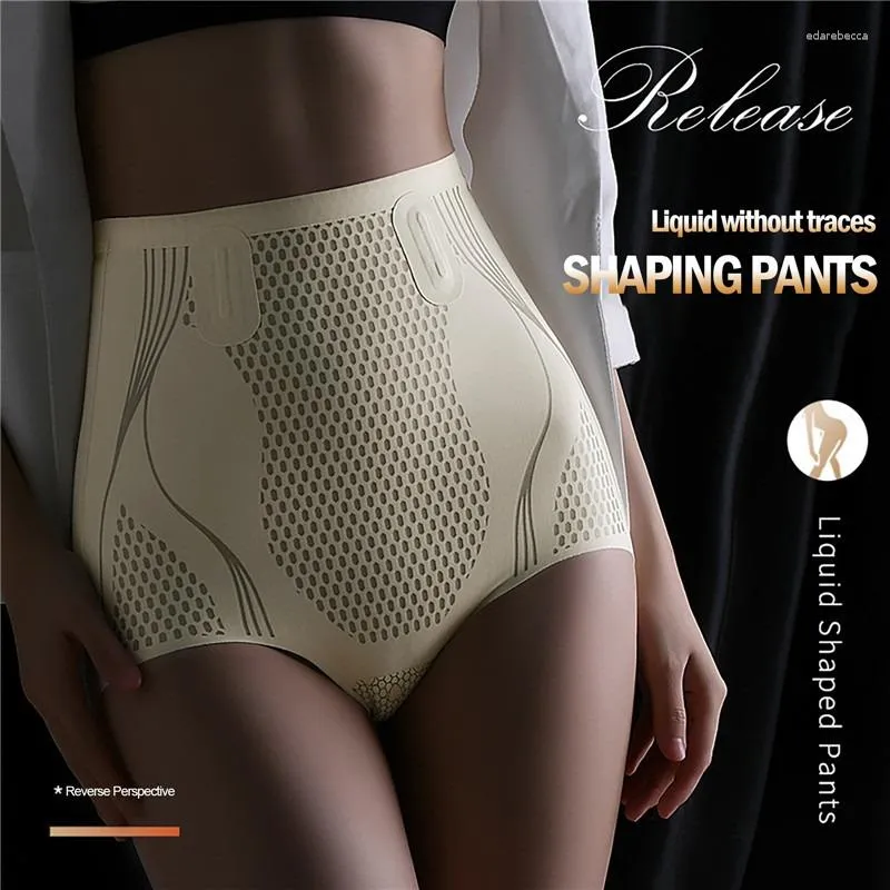 Womens Shapers Ice Silk Ion Fiber Repair Shaping Women Sculpt Short High  Waisted Body Shaper Briefs Firm Tummy Control Pants Shapewear From 5,95 €