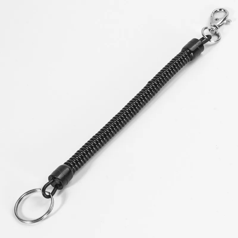 23–90 cm langer, einziehbarer Feder-Spiral-Spiral-Stretch-Schlüsselanhänger aus Kunststoff für Männer, Schlüsselhalter, Schlüsselanhänger, Handy, Anti-Verlust