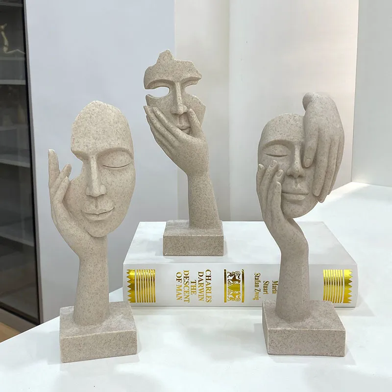 Obiekty dekoracyjne figurki maska ​​figurki nordyckie ludzkie twarz statua domowa biuro salonu salon wystrój stołowy obiekty 230718