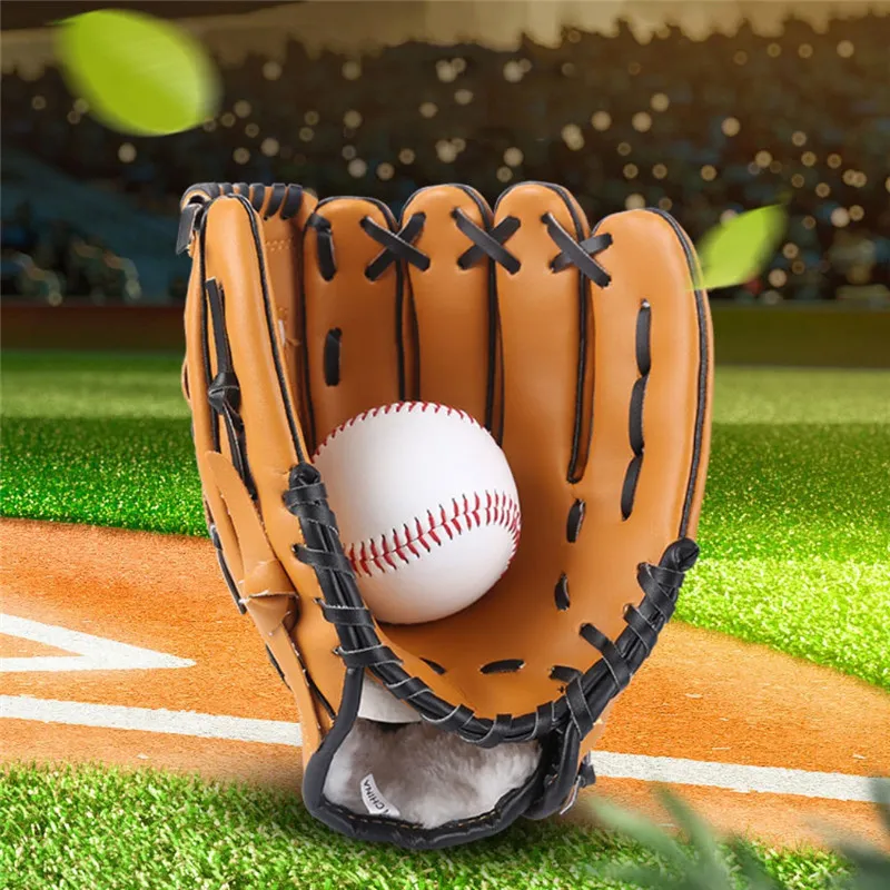 Спортивные перчатки бейсбольные перчатки мягкие мячи для упражнений с шариками размер 10,5/11,5/12,5 Дети подростки мужчины.