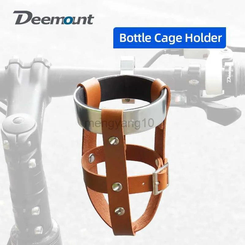 Water Bottles Cages Deemount Retro Bottle Cage for Bicycle Kids Bike Baby Stroller Water Coffee Drinks Cup Holder Aluminum Frame PU HKD230719