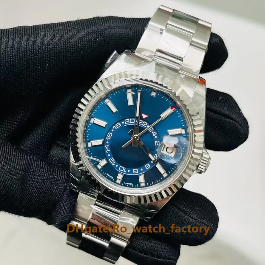 Men Watch 326934 42mm Stainless Steel Blue Dial Luminescent 3235 Automatic Mechanical Mens Topselling Watches Box Included