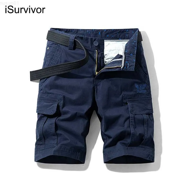 Men's Shorts 2022 New Men's Summer Loose Casual Six-point Pants Comfortable Slim Shorts Overalls Fashion Trend Multi-pocket Pants L230719