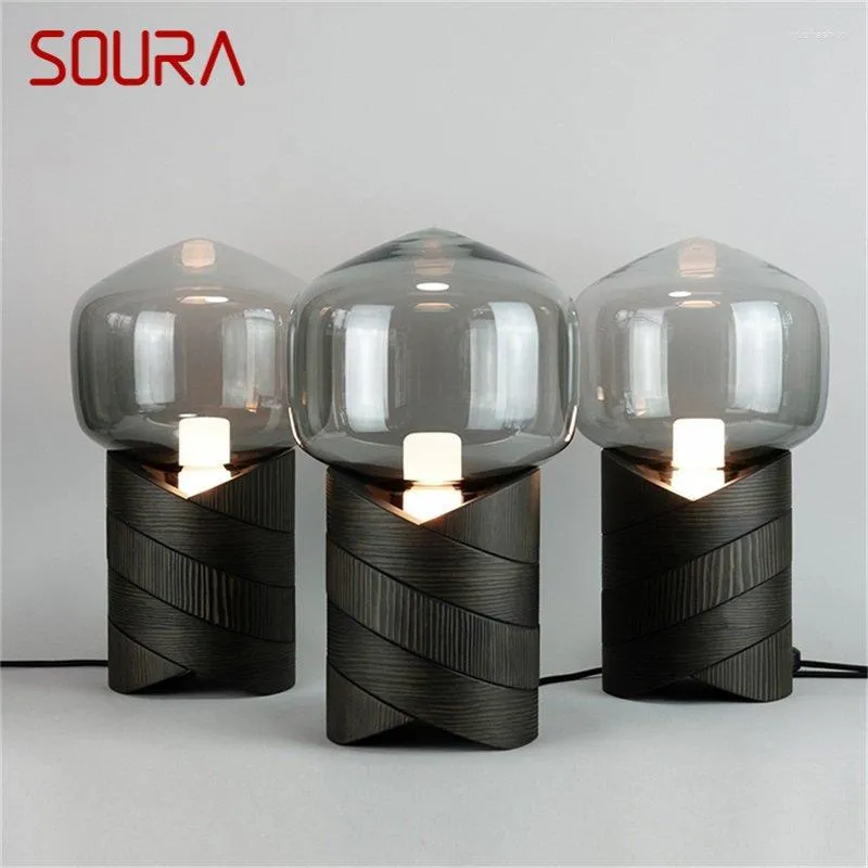 Bordslampor Soura Contemporary Creative Lamp Simple LED Desk Light Dekorativ för hemmet vardagsrum