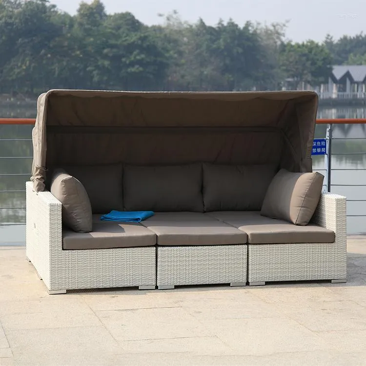 Camp Furniture Set di divani a baldacchino da giardino dal design unico e minimalista in stile moderno