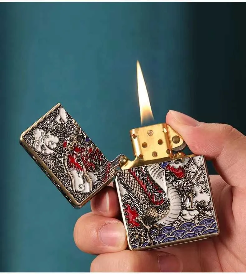 Zorro Kerogene Lighter 1024 Dubbelsidig Veyron Armor gammaldags sliphjul Vindtät personlig herrgåva Yo2x