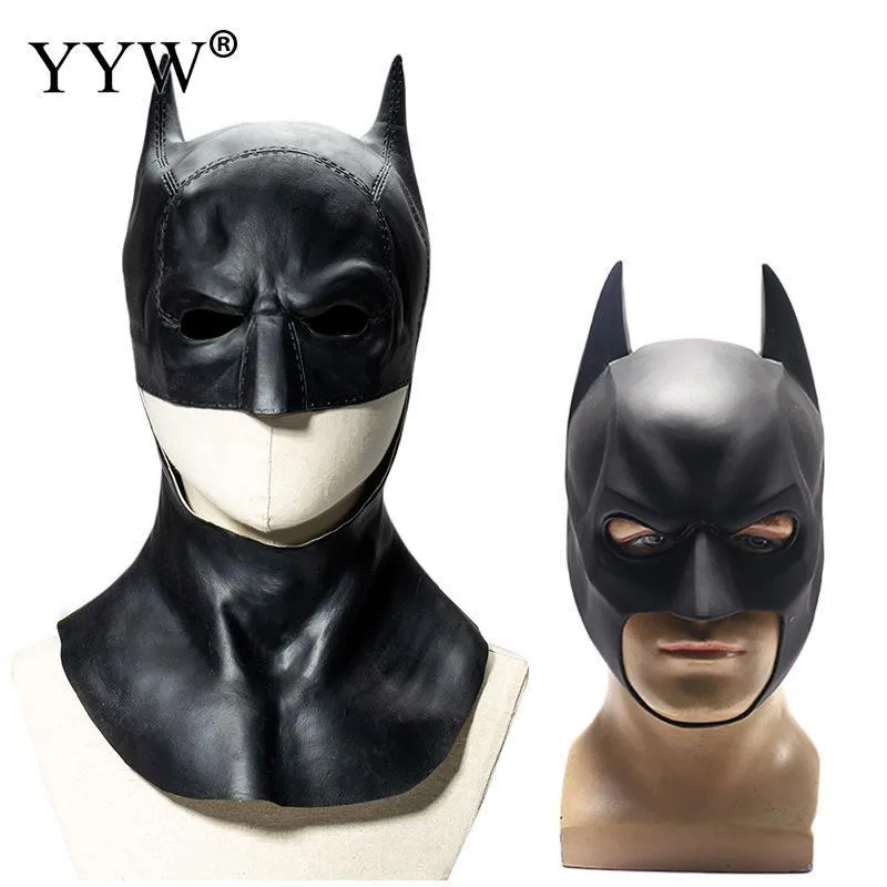 Party Masks Bats Mask Dark Knight Halloween Cosplay Costume Man Masquerade Full Face Latex Headgear Halloween Masks For Adults Party Props 230718