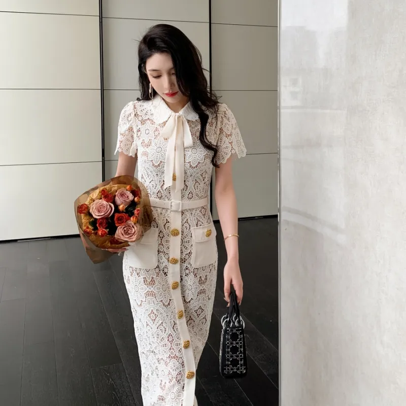 knee length dresses for ladies Blue A-Line Shirt Dress Endless Sea / S main image 1