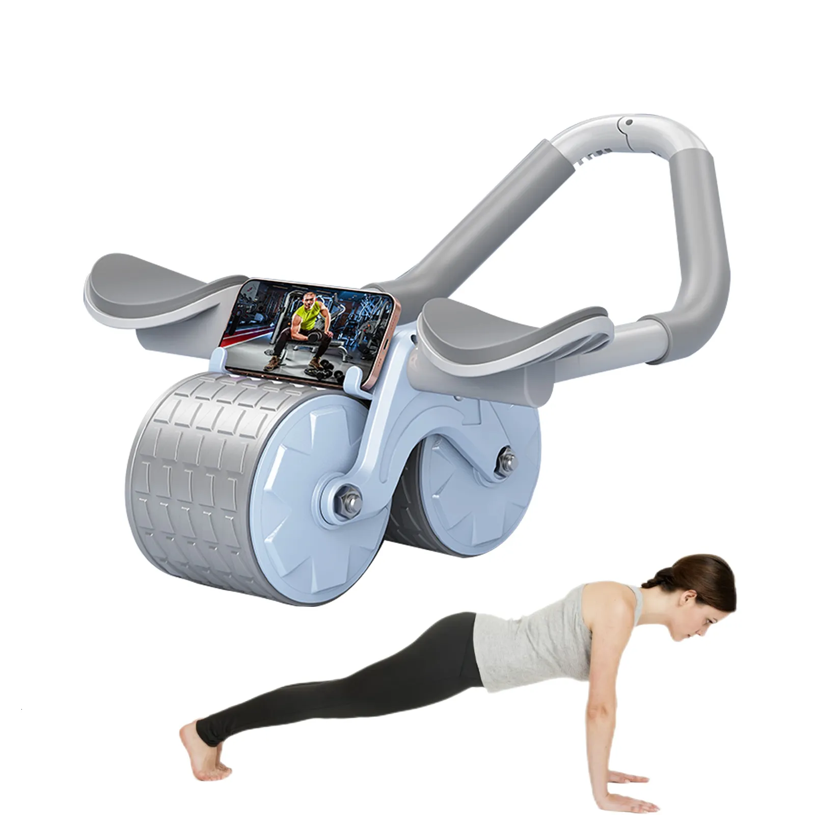 Automatic Rebound Ab Roller Wheel With Elbow Support - Core Strengthening Abdominal Exercise Machine