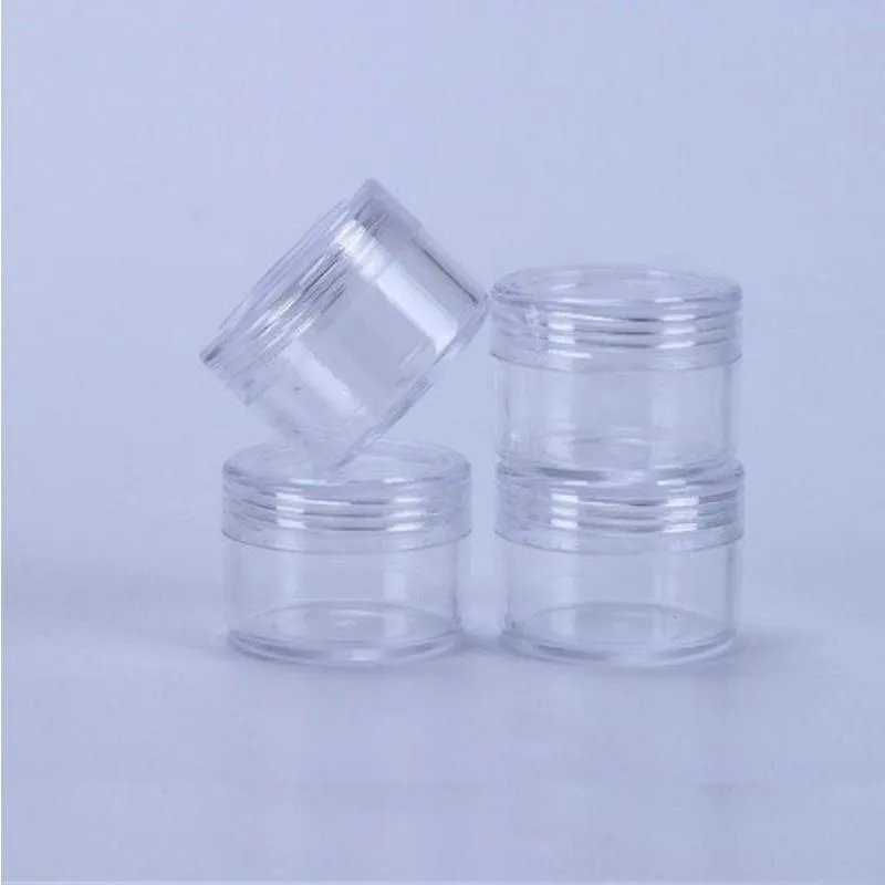 15グラム詰め替え可能な小さなプラスチックスクリューキャップの蓋を透明なベースで空のプラスチック容器爪粉末ボトルアイシャドウcontere wkhf