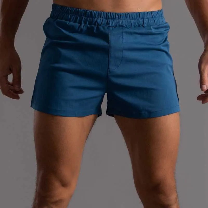 Shorts masculinos Shorts de pijama masculinos finos para casa esporte fitness academia lounge boxer shorts 2022 verão novo algodão cor sólida pijamas cuecas L230719
