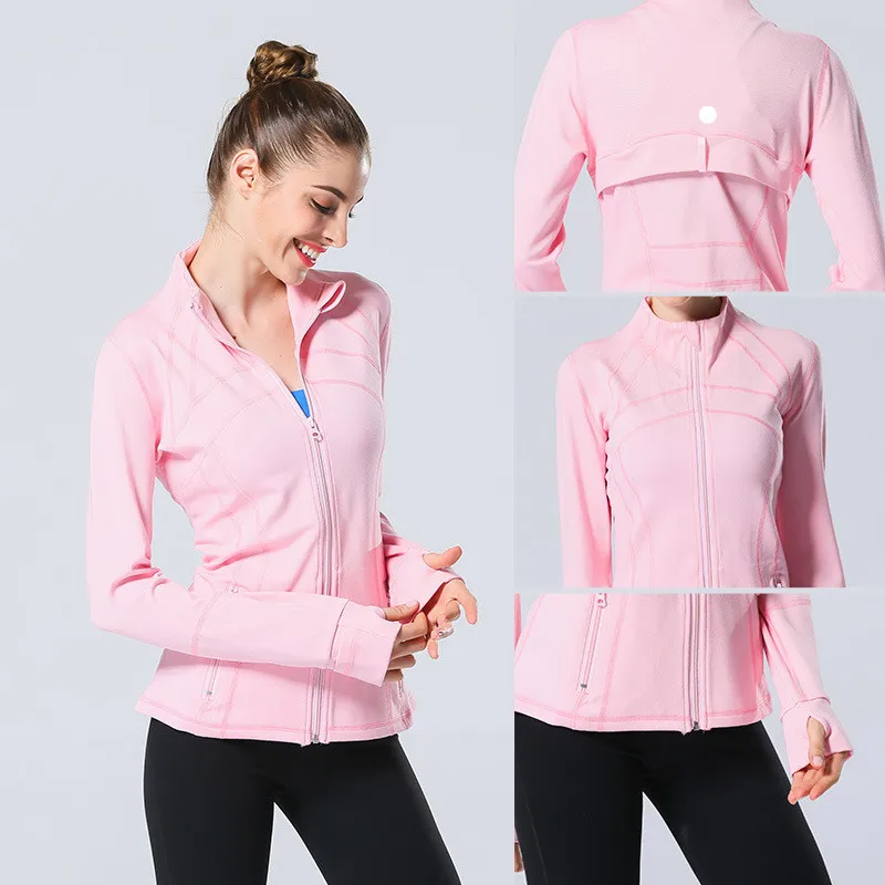 Vêtements de sport pour femmes, vestes féminines, vêtements de fitness, vêtements de yoga, vêtements de sport, vestes avant ouvertes, vêtements en ajustement rapproché, sports décontractés, col à manches longues