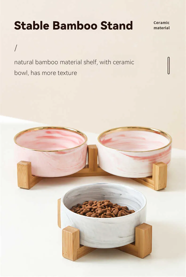 Ceramic Elevated Dog Bowl Kmart With Bamboo Stand 1800ML Large Capacity For Big Dogs And Cats Double Food And Water Feeding Feeder In Bulk From Sts 017 56.49 DHgate.Com