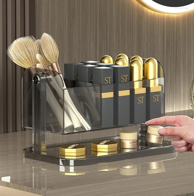 Luxury Transparent Dressing Table Organizer For Cosmetics, Lipstick