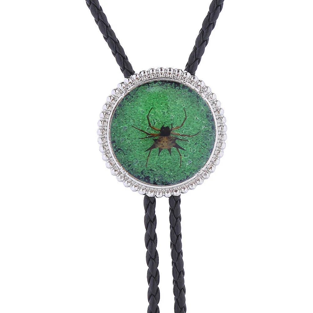 يربط Bolo New European and American Silver Spider BOLO TIE HKD230720