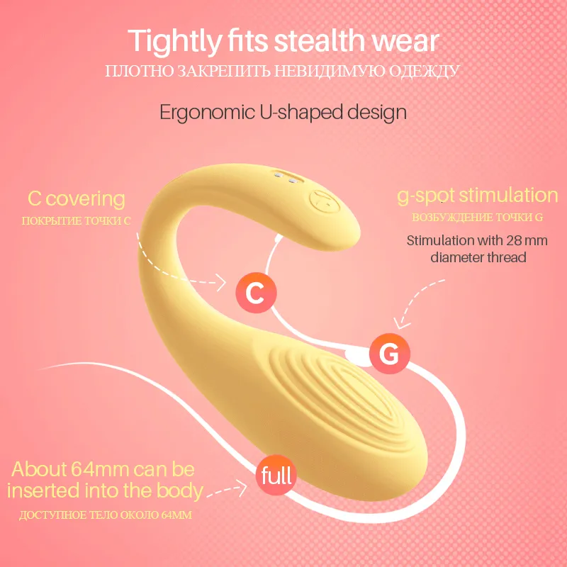 ios vibration ändern Tragbare Vibrator-Höschen Vibe U-förmige Fernbedienung Paar Sexspielzeug main image 1