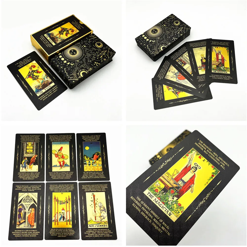 Water Proof Playing Cards Tarot Deck With Plastic Case, Durable Rider ...