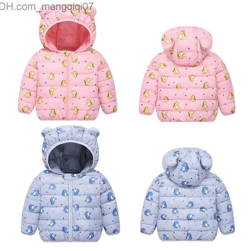 Manteau en duvet 2021 mode filles garçons doudoune bébé dessin animé veste hiver nouveau sweat à capuche léger veste pour enfants Z230720