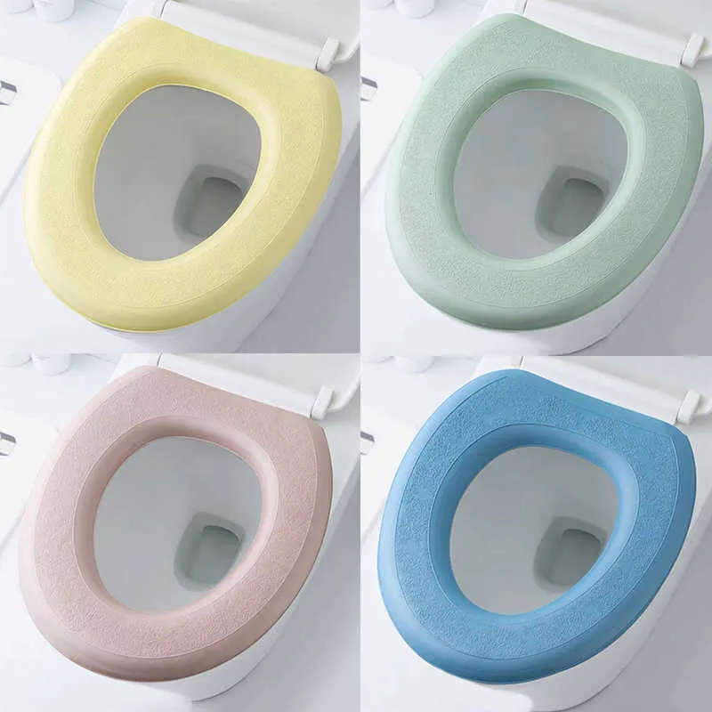 Täckstol tvättbar toalett vattentät klistermärke skum toalett lock täcker bärbar silikon toalett kopp täcker badrumstillbehör 62