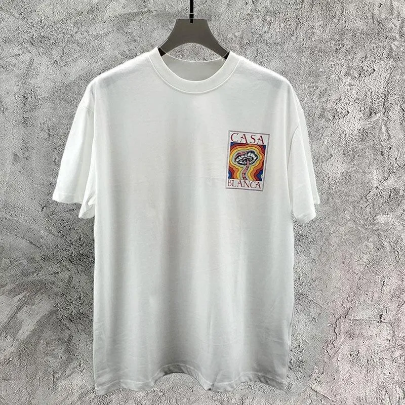 T-shirt da uomo 2023 Estate Casual Lettera Stampa Uomini di marca T-shirt a maniche corte T-shirt con scollo a V per top da club sociale semplice di alta qualità