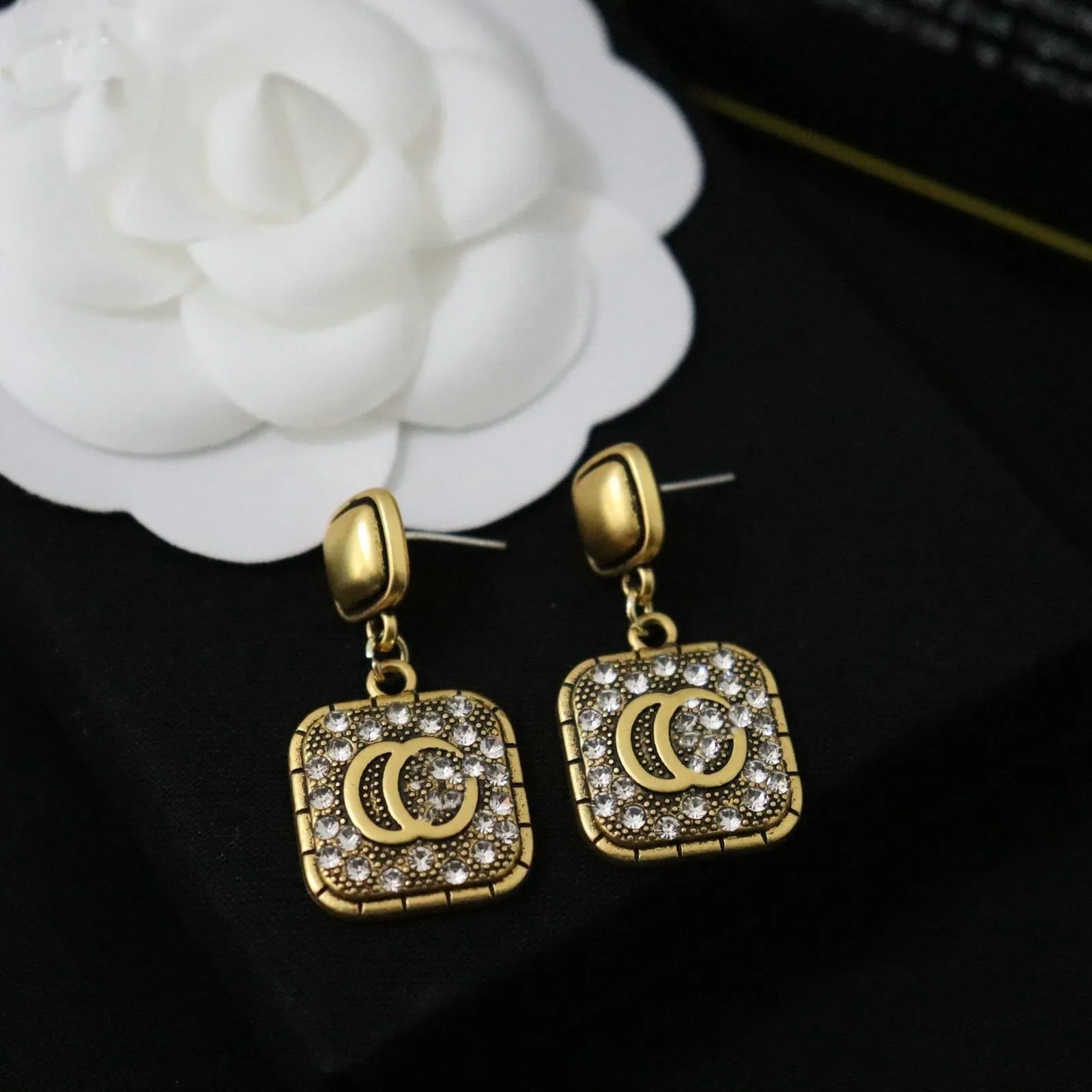 20 Style Mixed Brand Diamond Earrings Designer Girl's Love Earrings Luxury Fashion Jewelry Earring Wedding