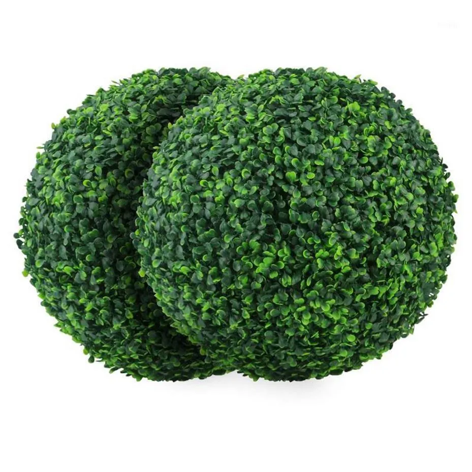 Coroas de flores decorativas Planta artificial Topiary Ball Bolas de buxo falso para quintal varanda jardim casamento e decoração de casa280w