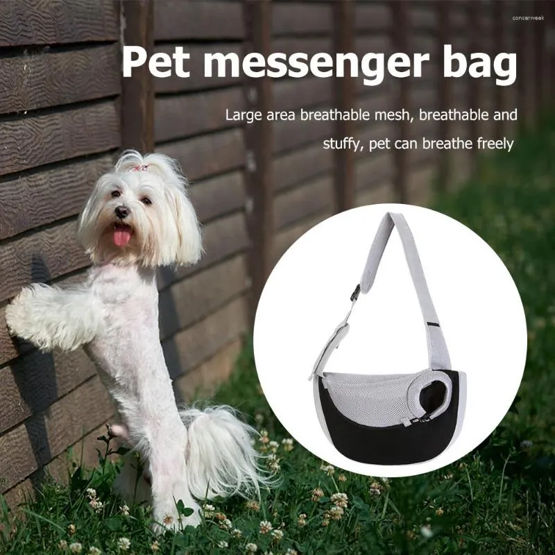 Housses de siège de voiture pour chien Polyester Carrier Pouch Mesh Respirant Walking Shoulder Bag Réglable Doux Avec Boucle De Sécurité Pet Outdoor Products