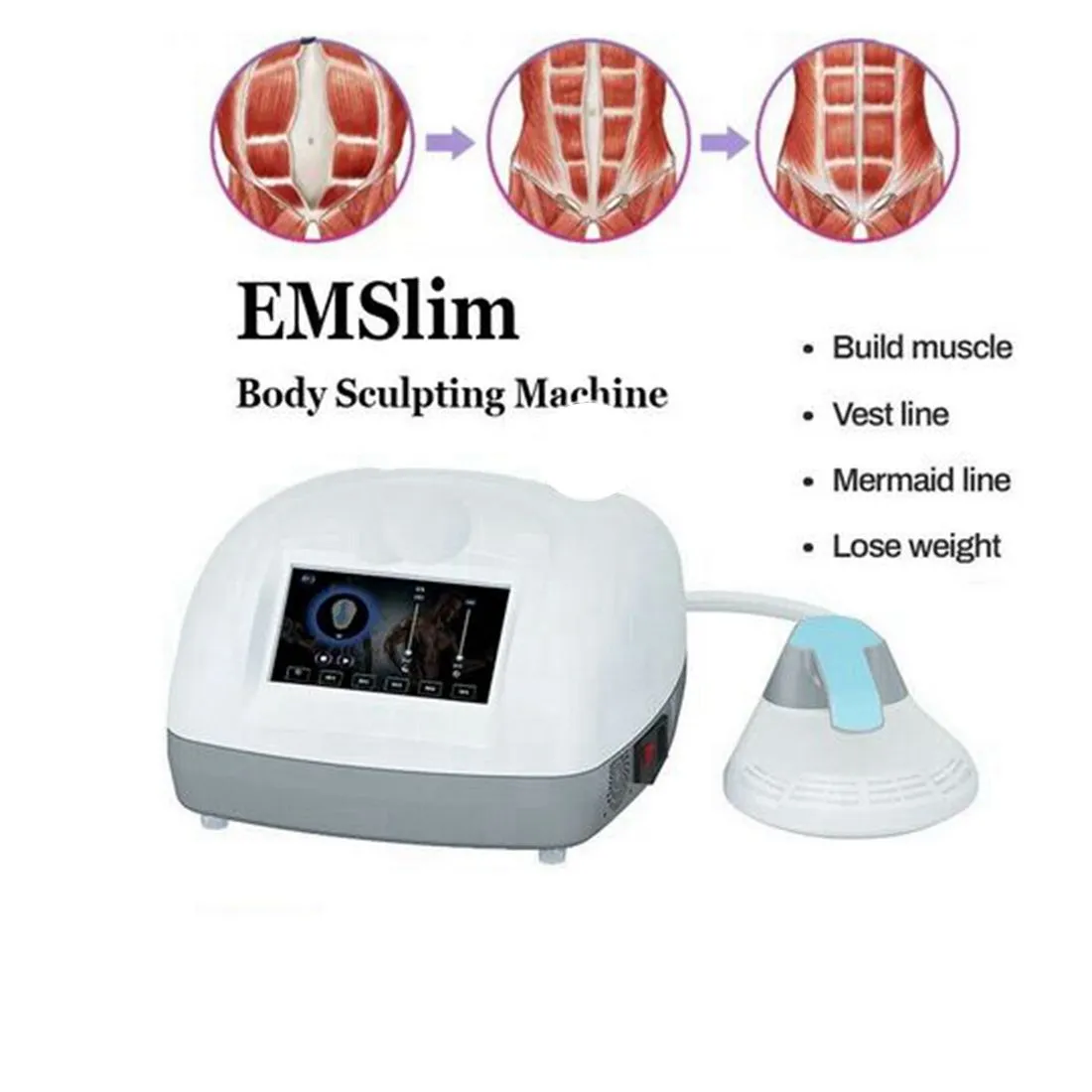 Emslim RF EMS Máquina para esculpir el cuerpo Quema de grasa Construir músculo Estimular el equipo Modelado del cuerpo Reducción de la celulitis Tratamiento de levantamiento de glúteos Dispositivo de adelgazamiento Hiemt