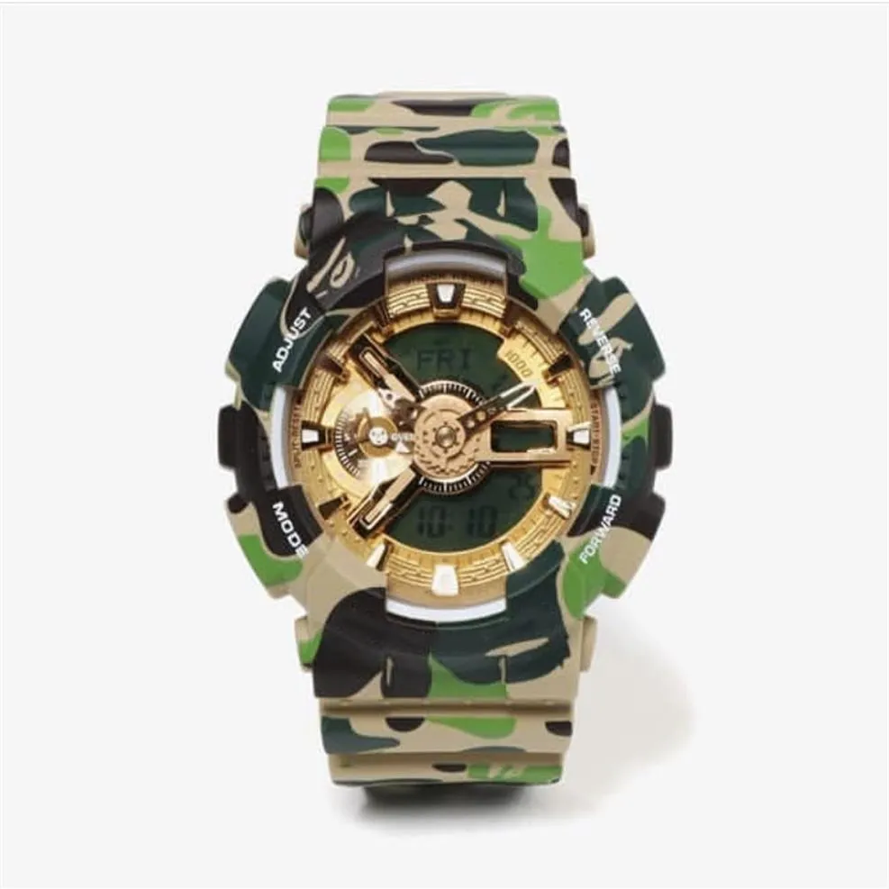 Sports Casual Men's Quartz 110 Watch DZ7333 Digital Waterproof and Shockproof Automatic Hand Raise Light Camouflage High Qual245Z