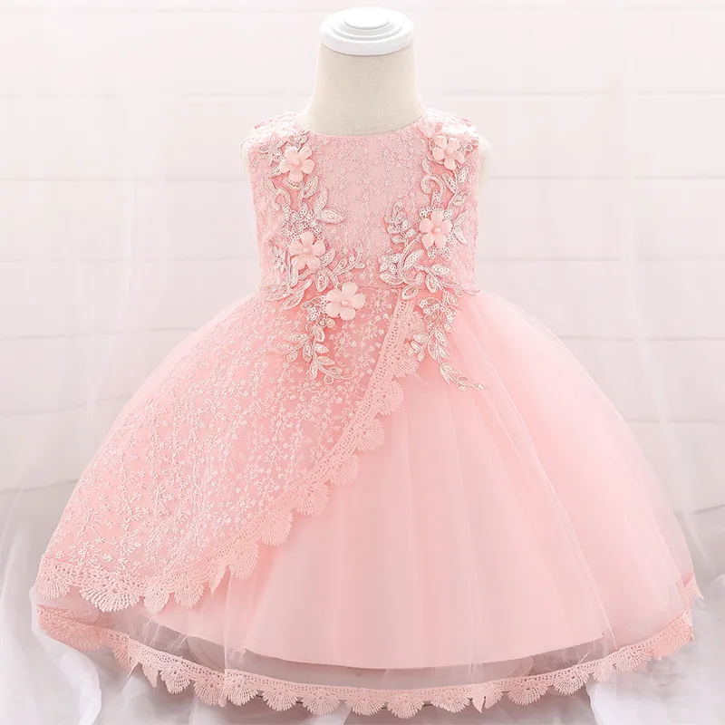 Weihnachtsfeier Taufe Erster Geburtstag Kleid Baby Mädchen Party Blumenkleider Kind Prinzessin Kleid 3 6 12 Monate Vestidos