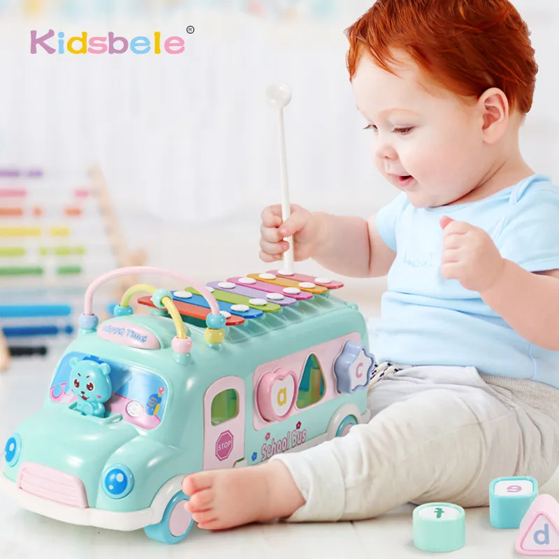 Baby Music Sound Toys Music instruments baby toys percussion piano bus shape learning children's toys children's music hand eye coordinated development toys 230719