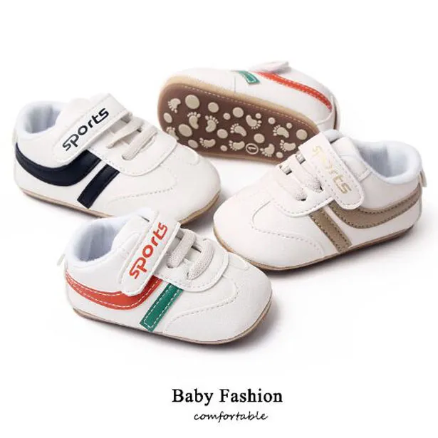 3 färg baby första vandrare barn pojke flicka mockasins mjuka spädbarn skor nyfödda sko barn sneakers 0-18m