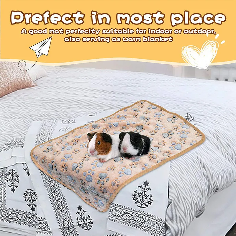 Pig Fleece Bedding Guinea Pig Mats 4/10Pcs Rabbit Guinea Pig Cage