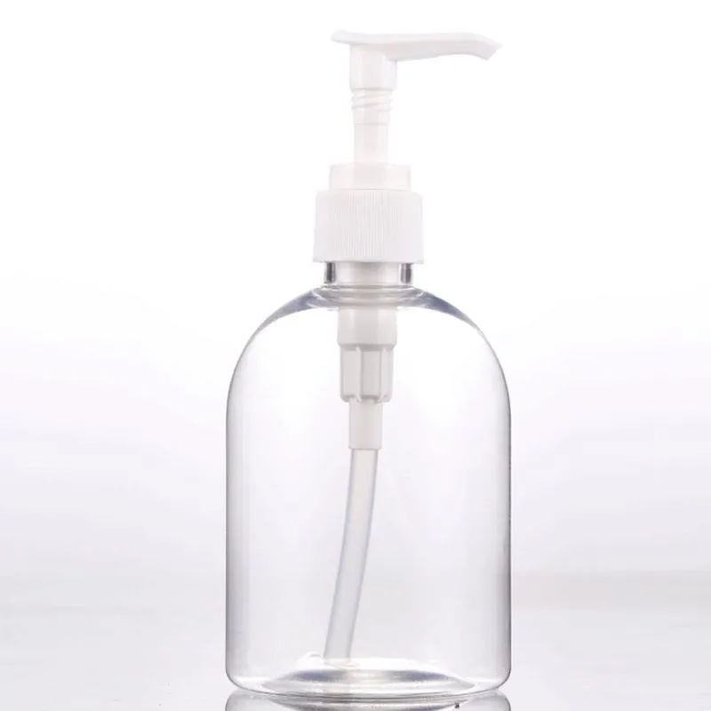 Commercio all'ingrosso 600 Pz 300 ml 500 ml PET Bottiglie per il lavaggio del gel per le mani Contenitore per disinfettante per le mani in plastica con tappo della pompa della pressa Porta a porta gratuita Sea Shipp Sfce